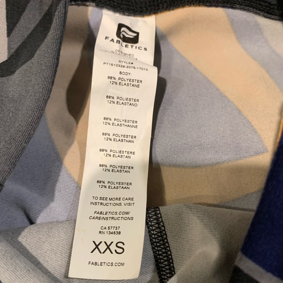NWOT Fabletics High Rise Powerhold Geometric Leggings XXS - Picture 7 of 7